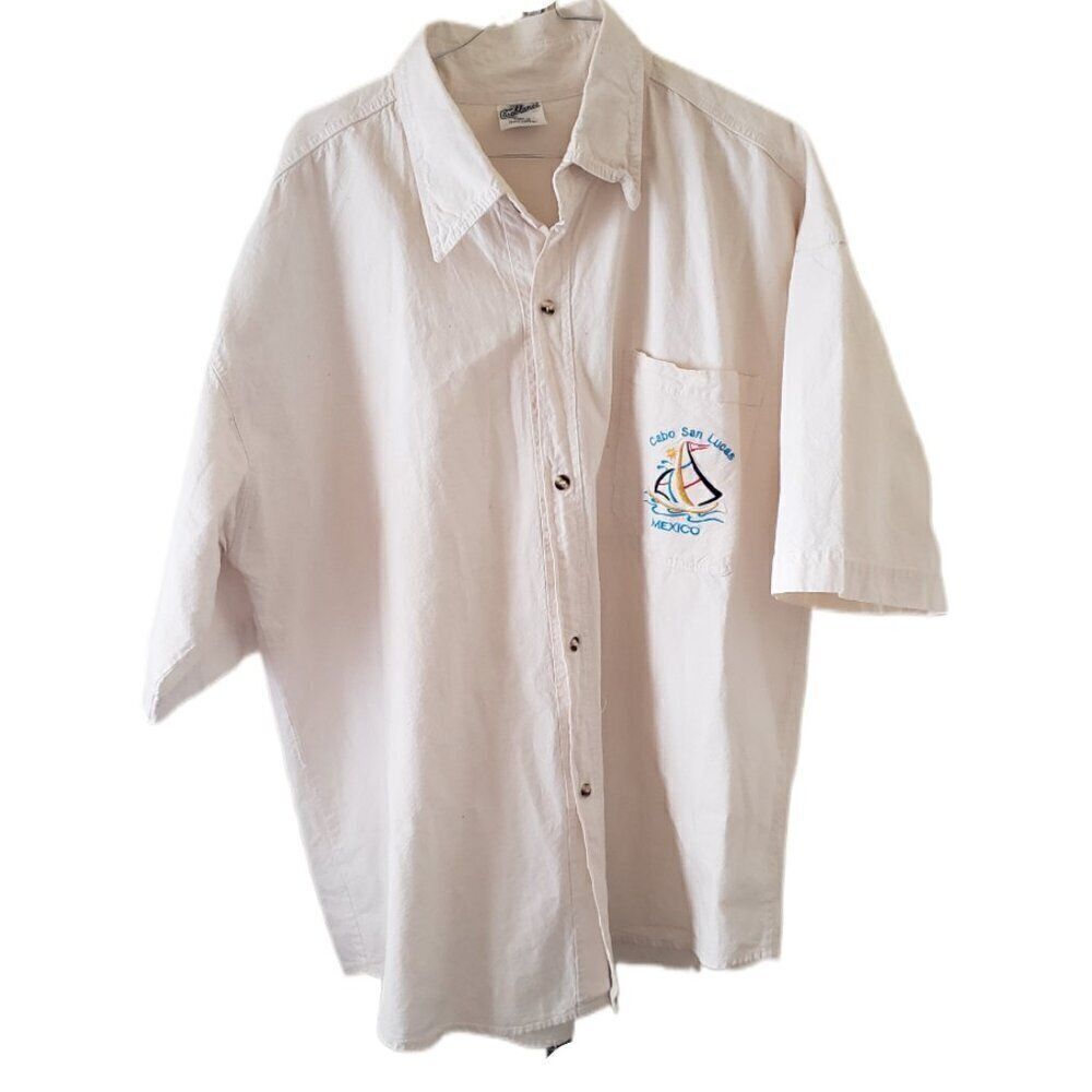 Casablanca Men's Cabo San Lucas Short Sleeve Button Down Shirt